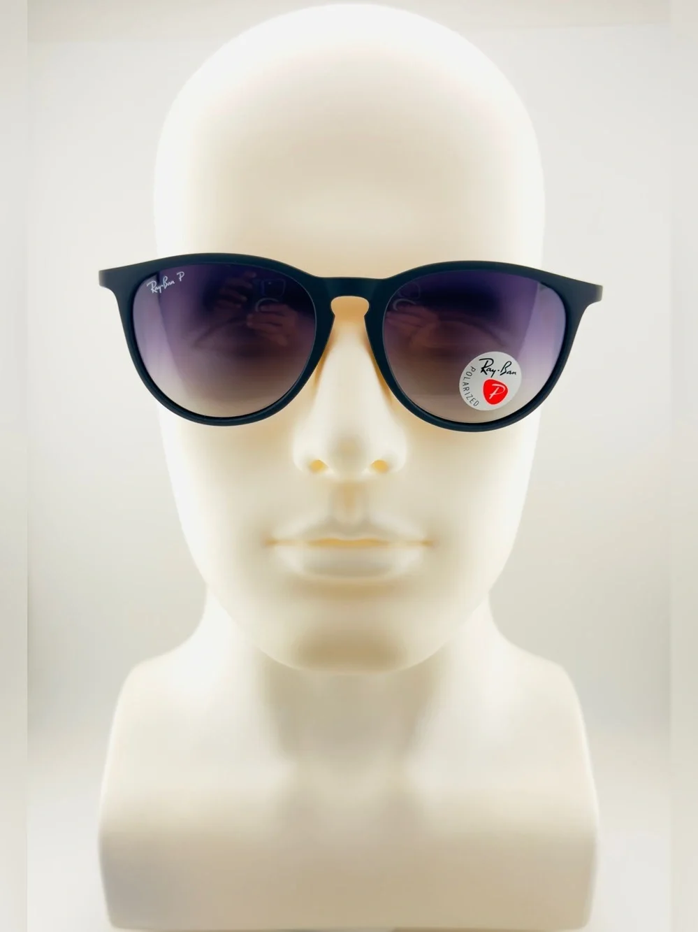 Ray-Ban Erika Women Sunglasses RB4171 Matte black Frame Gradient Gray Lenses
